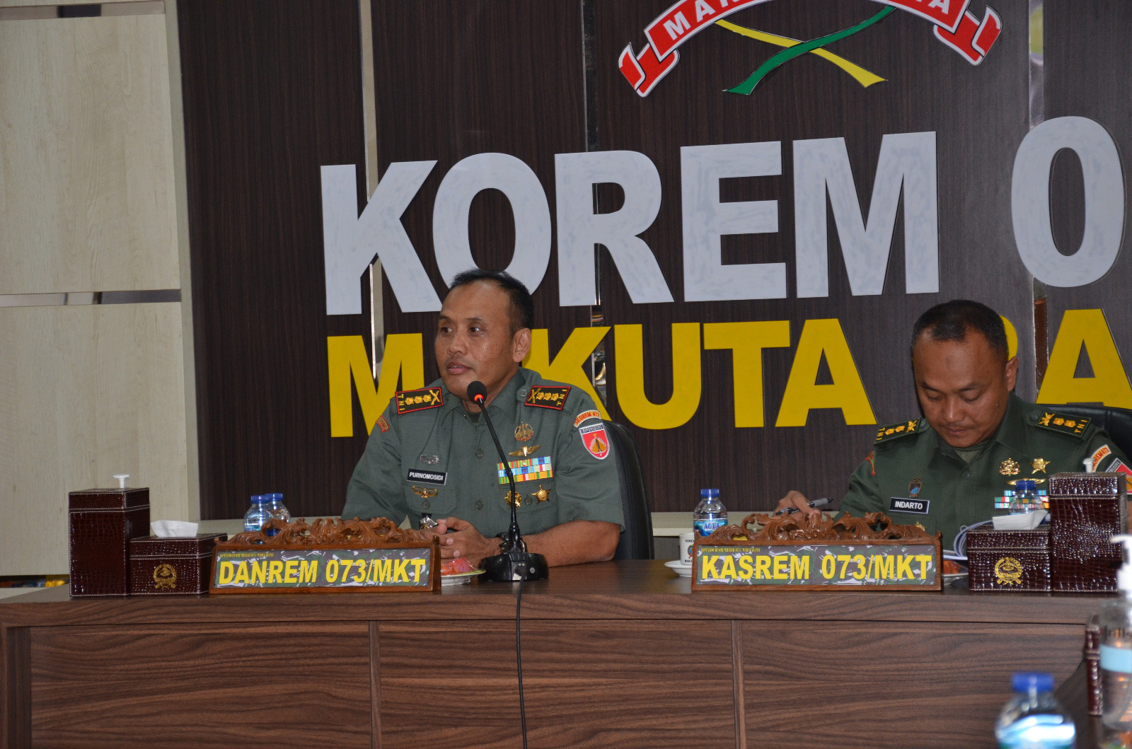 Danrem 073/Makutarama Menerima Paparan Rencana TMMD Reguler ke-117 dan Sengkuyung Tahap II TA.  2023